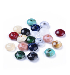 Lot de perles petits fleurs margueritte en acrylique (20pcs)