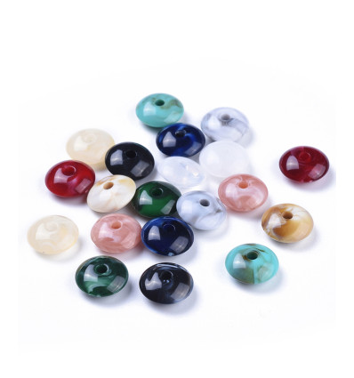 Lot de perles petits fleurs margueritte en acrylique (20pcs)