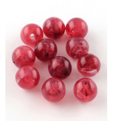 Lot de perles petits fleurs margueritte en acrylique (20pcs)
