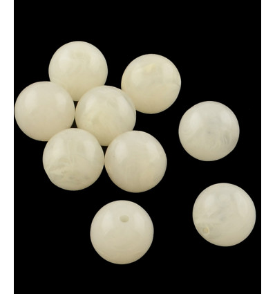Lot de perles petits fleurs margueritte en acrylique (20pcs)