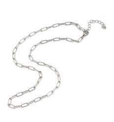Collier chaine avec fermoir acier inoxydable