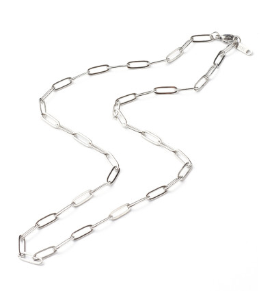 Collier chaine avec fermoir acier inoxydable