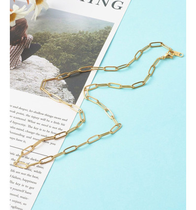 50cm - collier chaine petit trombone