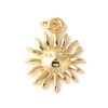 Pendentif oeil articulé + zircon vert