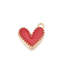Pendentif petit coeur émaillée
