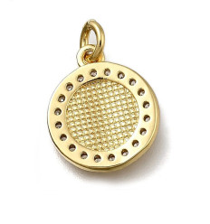 Pendentif médaille vierge + zircon