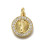 Pendentif médaille vierge + zircon