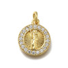 Pendentif oeil articulé + zircon vert