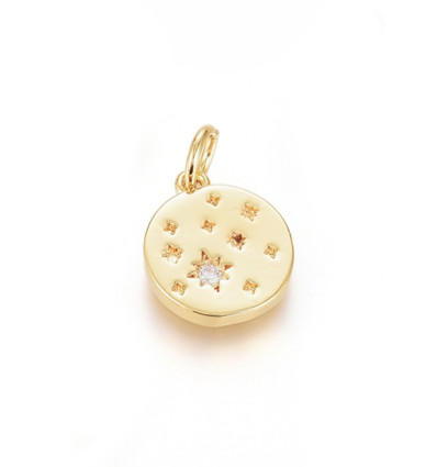 Pendentif médaille ciel étoilé