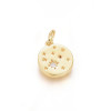 Pendentif oeil articulé + zircon vert