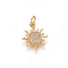 Pendentif oeil articulé + zircon vert
