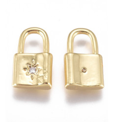 Pendentif cadenas + zircon