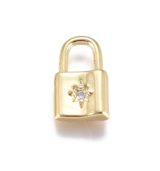 Pendentif cadenas + zircon