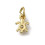 Pendentif oeil articulé + zircon vert