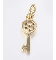 Pendentif clé + zircon