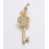 Pendentif oeil articulé + zircon vert