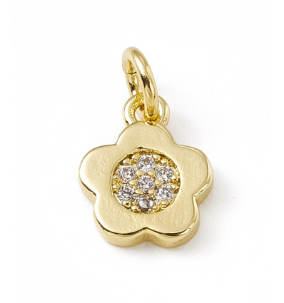 Pendentif oeil articulé + zircon vert