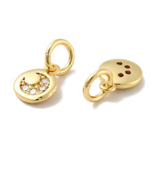 Pendentif médaille lune + zircon