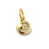 Pendentif oeil articulé + zircon vert