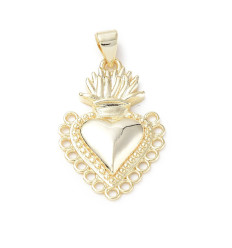 Pendentif oeil articulé + zircon vert
