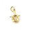 Pendentif oeil articulé + zircon vert