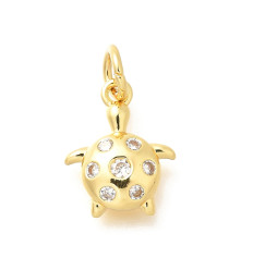 Pendentif oeil articulé + zircon vert