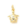 Pendentif oeil articulé + zircon vert