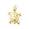 Pendentif oeil articulé + zircon vert