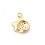 Pendentif oeil articulé + zircon vert