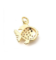 Pendentif petit poisson zircon