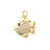 Pendentif oeil articulé + zircon vert