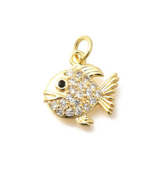 Pendentif oeil articulé + zircon vert