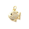Pendentif oeil articulé + zircon vert