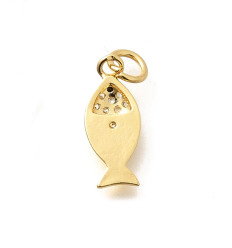 Pendentif petit poisson tête zircon