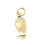 Pendentif oeil articulé + zircon vert