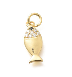 Pendentif oeil articulé + zircon vert