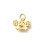 Pendentif oeil articulé + zircon vert