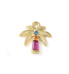 Pendentif oeil articulé + zircon vert