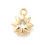 Pendentif oeil articulé + zircon vert