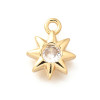 Pendentif oeil articulé + zircon vert