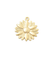 Pendentif oeil articulé + zircon vert