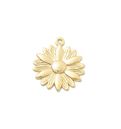 Pendentif oeil articulé + zircon vert