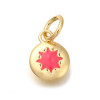 Pendentif oeil articulé + zircon vert