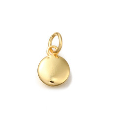 Pendentif médaille étoile turquoise