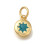 Pendentif médaille étoile turquoise