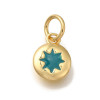 Pendentif oeil articulé + zircon vert