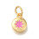 Pendentif médaille étoile rose