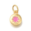 Pendentif oeil articulé + zircon vert