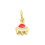 Pendentif oeil articulé + zircon vert
