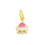 Pendentif oeil articulé + zircon vert